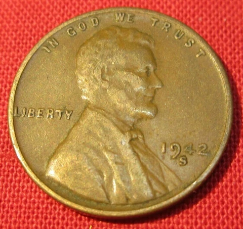 1942 S Lincoln Wheat Cent - G Good to VF Very Fine Cover
