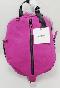 NEU Desigual Galia Viana Damen Rucksack rund pink mit Logoprägung - Bild 1 von 12