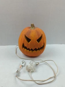 1993 Trendmasters Light Up Foam Pumpkin Jack O Lantern 10” Indoor - Bild 1 von 6