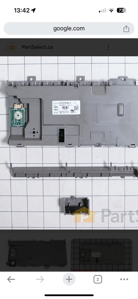 DISHWAHER CONTROL W10751502 - Image 1 of 1