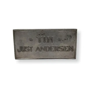 JUST ANDERSEN Advertising Plaque Tin | 1920- 1930 | Denmark Rare - Picture 1 of 2