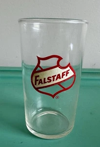"Vaso de vidrio de 4"" de cerveza Falstaff años 60 70 de colección" - Imagen 1 de 5