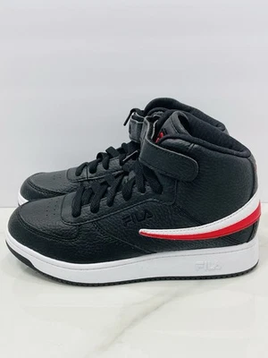 Fila A- High Sneakers Size 3 Kids/ Color Black White & Red/ 3CM00543-014 - Image 1 of 4