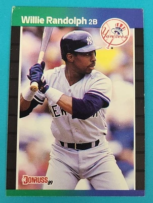 Tarjeta de béisbol 1989 Donruss #395 Willie Randolph New York Yankees V6 Foto 1 de 2