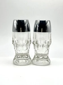 Vintage Anchor Hocking Georgian Clear Glass Salt and Pepper Shakers - Picture 1 of 3