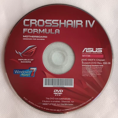 ASUS CROSSHAIR IV FORMULA MOTHERBOARD DRIVERS M1734 WINDOWS 7 DISC - Image 1 of 2
