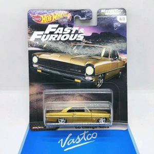 Hot Wheels Fast & Furious Motor City Muscle 4/5 ‘66 Chevy Nova Fast Five GJR72 - Picture 1 of 8