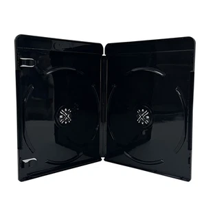 PREMIUM GLOSSY Black 4K Blu-Ray Double Cases 11MM Lot - Picture 1 of 3