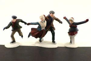 DEPT 56 Heritage Village SKATING PARTY 3-teilig Personen Zubehör Porzellan Mini - Bild 1 von 12