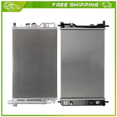 Aluminum Radiator and AC Condenser Cooling Kit For 10-14 2015 Chevrolet Equinox - Image 1 of 4