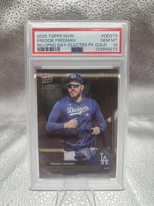 2025 Topps Now Road To Opening Day Gold #OD273 Freddie Freeman 14/25 PSA 10 - Bild 1 von 2
