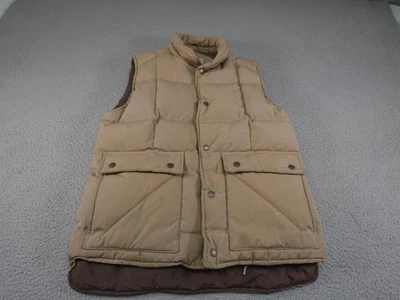 Chaleco acolchado vintage St Johns Bay para hombre mediano beige plumón aislado esquí nieve Foto 1 de 4