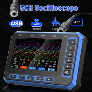 5 Channels USB + WiFi Digital Oscilloscope 4.3 Inches 3Msps Simpling Rate Rechar - Picture 1 of 14
