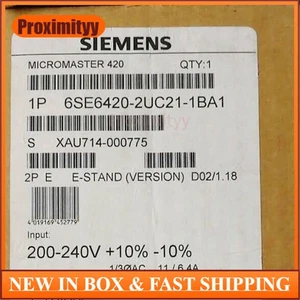 Nuevo Siemens 6SE6420-2UC21-1BA1 6SE6 420-2UC21-1BA1 MICROMASTER420 sin filtro - Imagen 1 de 5