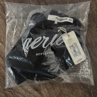 AERIE Black full coverage SMOOTHEZ bra women’s size 36D - Image 1 of 2