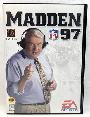 Madden NFL 97 (Sega Genesis, 1996) Complete w/ Scouting Report - Image 1 of 3