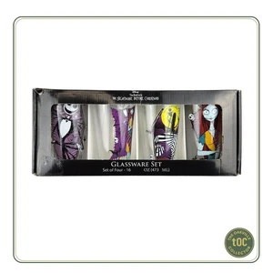 Juego de cristalería Pesadilla antes de Navidad de Tim Burton 16 fl. oz | Halloween - Imagen 1 de 4