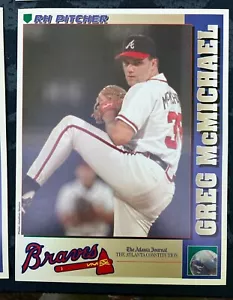 Greg McMichael Atlanta Braves Poster Card 1996 Rare AJC Limited Ed 8.5x11 - Picture 1 of 7