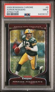 2009 Bowman Chrome Aaron Rodgers XFractor /250 Green Bay Packers #6 PSA 9 MINT - Picture 1 of 2