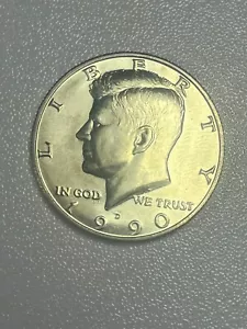 Medio dólar Kennedy 1990-D revestido casi sin circular - Imagen 1 de 2