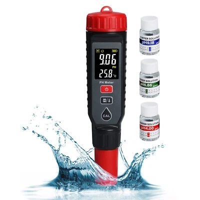 High-Accuracy Digital pH Meter | Pen Type, Red Backlight, ATC, LCD Display - Image 1 of 4