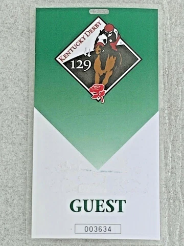 2003  KENTUCKY DERBY   GUEST ACCESS PASS     CHURCHILL DOWNS   SCARE Cover