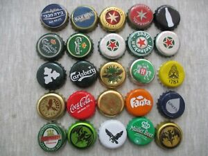  25 x vintage  beer & soft  drinks crown caps, Israel, Jordan etc,  2000's.  #4