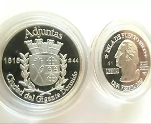 Peseta Adjuntas 2019 Serie Pueblos Puerto Rico Plata Boricua Silver Quarter - Bild 1 von 12