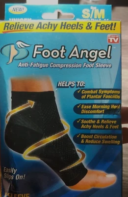 Foot Angel Anti-Fatigue Compression Sleeves Socks Plantar Fas Relief S/M NEW - Image 1 of 2