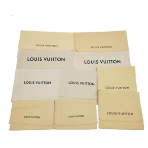 LOUIS VUITTON Logo 10 Set Dust Bag Canvas Cotton Beige Brown 09EE959 - Picture 1 of 13