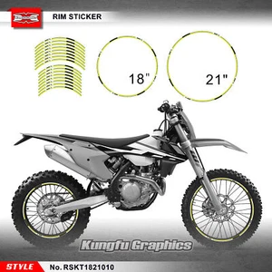 21 & 18 Inches Motorcycle Rim Stripes Vinyl Decal Sticker Kit Multi-Colors, 3M - Bild 1 von 28