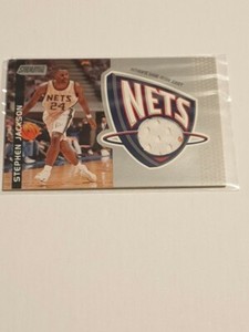 2000-01 Topps Stadium Club Game-Worn Jersey Stephen Jackson - New Jersey Nets