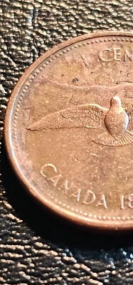 1867-1967 Canadian CENTENNIAL 1-Cent Piece (QUEEN ELIZABETH II + ROCK DOVE) RARE - Image 1 of 4