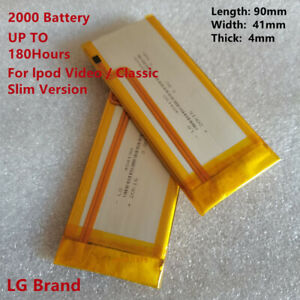 2X2000mAh Battery Upgrade replacement for iPod Classic 6 6.5 7 & Video 5 5.5Thin