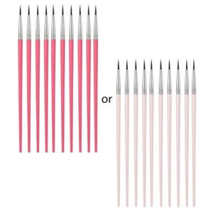 10Pcs Paintbrushes Nylon Artist Acrylic Paint Brushes for Acrylic Oil Watercolor - Picture 1 of 18