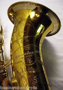 1950 BUESCHER 400 TOP HAT & CANE PROFESSIONAL TENOR SAXOPHONE SNAP IN PADS RARE - Picture 1 of 12