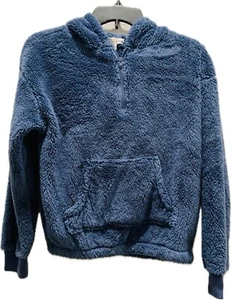 NWT Girls Love Glam Girl Jayme Blue Brushed Plush Pullover Hoodie - Picture 1 of 4
