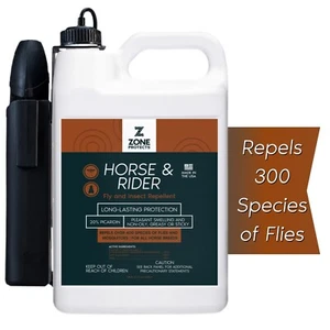 Zone Protects Horse & Rider Fly Insect, Picaridin Insect Repellent; Gallon - Picture 1 of 7