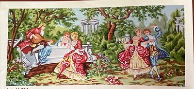 Printed needlepoint canvas 60x120 Cm Gobelin L Party Canvas Only  11394 - Image 1 of 4