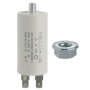 CONDENSADOR SECADOR DE TAMBOR HOTPOINT, INDESIT, CREDA 8UF μF MICROFARADIO - Imagen 1 de 4