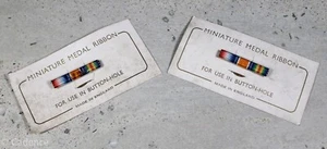 WW1 British Miniature Lapel Medal Ribbon Bar 1914-15 Star Service & Victory A145 - Picture 1 of 6