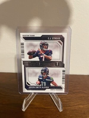 CJ Stroud Jaxon Smith Njigba Round 1 Numbers Rookie 2023 Panini Contenders RC #4 - Image 1 of 2