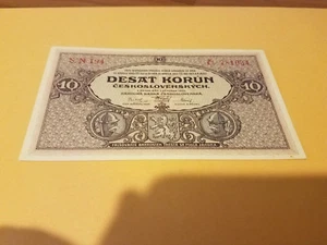 1927 Czechoslovakia 10 korun xf/au - Picture 1 of 2