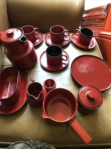 BIN vintage Ceracron Melitta cup and saucers Pot Sugar Milk Jug Lot Coffee - Picture 1 of 12