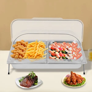 Food Display Tray Buffet Cold Serving Cooler Platter Party Platter Dish Plate - Picture 1 of 21
