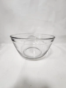 ANCHOR HOCKING Large 10" Diameter Clear Glass 4 QT 4L Mixing Bowl USA #19 - Foto 1 di 6
