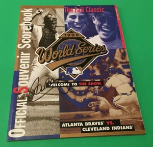 1995 World Series Game Program Include Carlos Baerga Autograph Cleveland Indians - Bild 1 von 4
