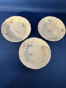 Haviland Limoges France H&C Blue Flowers 3 Berry Bowls - Picture 1 of 5