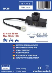 BAAS BA18 Batterietrennschalter 160 A zum Abtrennen der Batterie vom Bordnetz - Picture 1 of 3