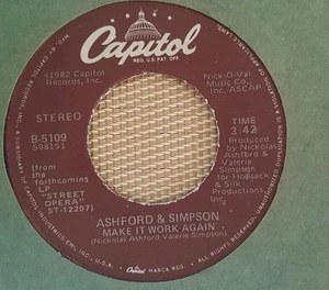 Ashford & Simpson – Street Corner / Make It Work Again ~ 1982 Funk / Soul - Picture 1 of 2